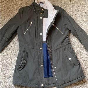 army green winter jacket